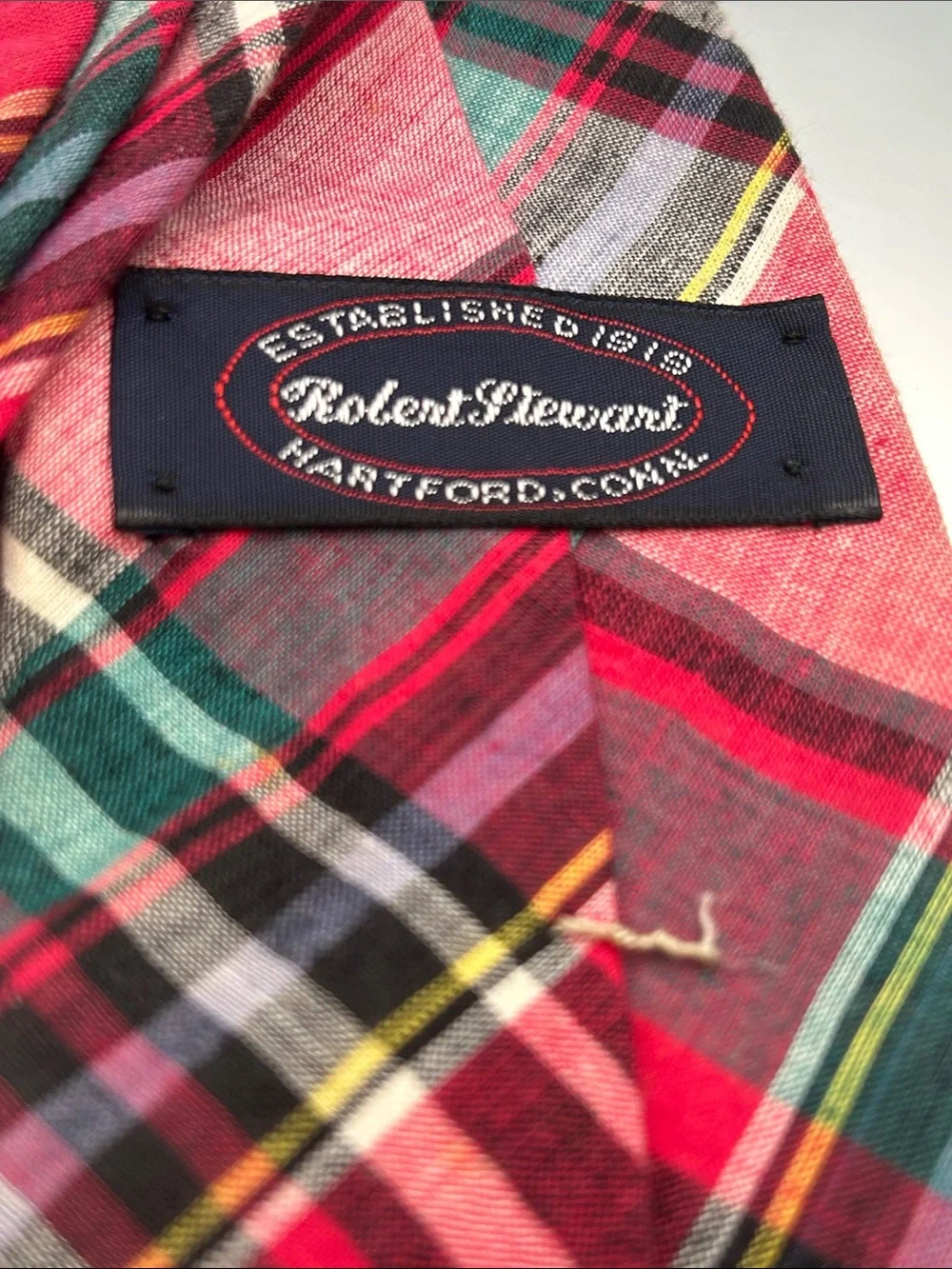 Brooks Brothers Red Green Black Plaid Vintage Men’s Cotton Preppy Tie